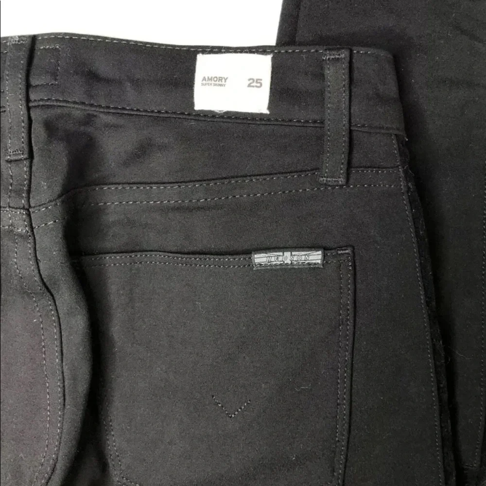 Hudson Amory Super Skinny Moto Stripe Jeans - Picture 6 of 8